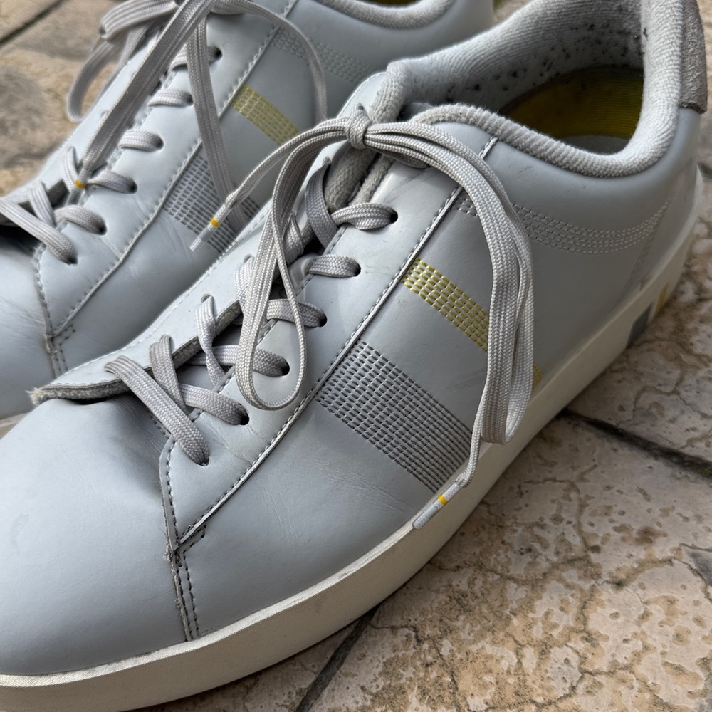 Ben Sherman Light Gray and Yellow Men's Sneakers - Picture 5 of 5